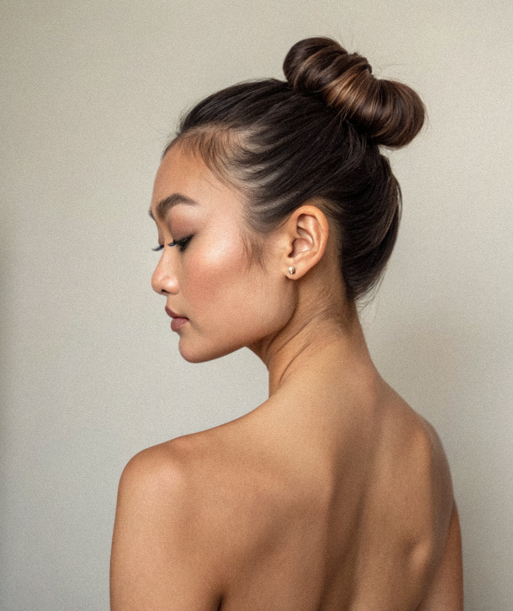 Editorial portrait, face and neck in soft natural light, Pink Laser Clinics